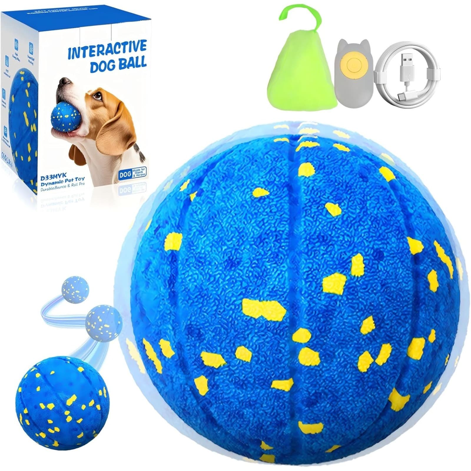 Blue Dog Toy Ball, Durable Pet Accessory For Outdoor Activities, Spring Festivals, And Garden Parties
