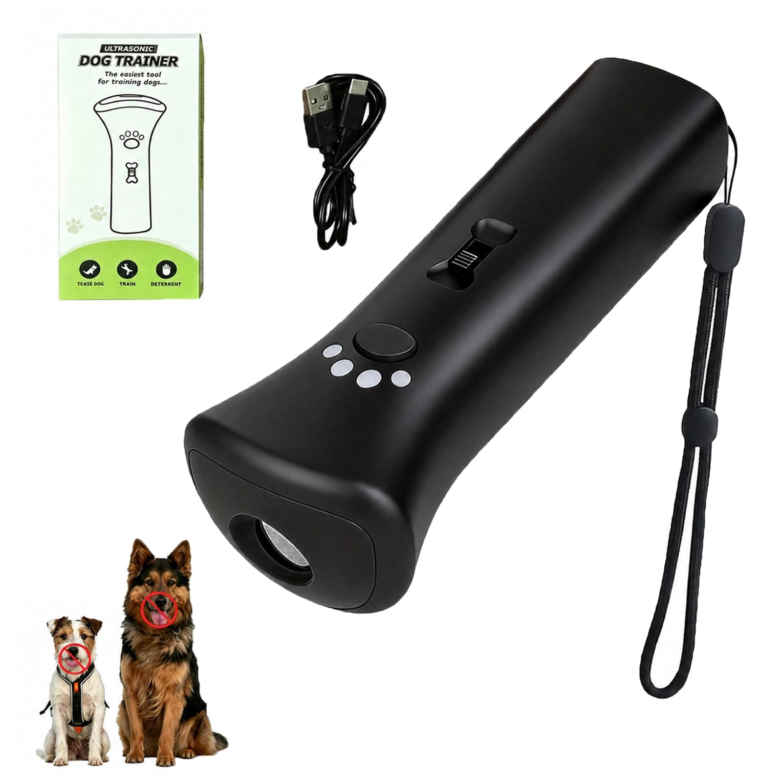 Trainer Ultrasonic For Dogs, Anti Barking Device For Dogs, 32 Ft Range Barks No More, Dog Training Device Safe & Rechargeable For Indoor &Outdoor