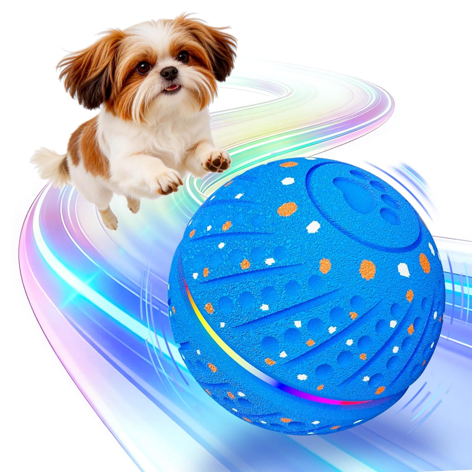 Interactive Dog Ball Automatic Motion Activated 3 Modes  Motion Activated Rolling & Bouncing, Durable ETPU Dog Toy For Small Dogs, Keeps Dogs Busy & Reduces Boredom