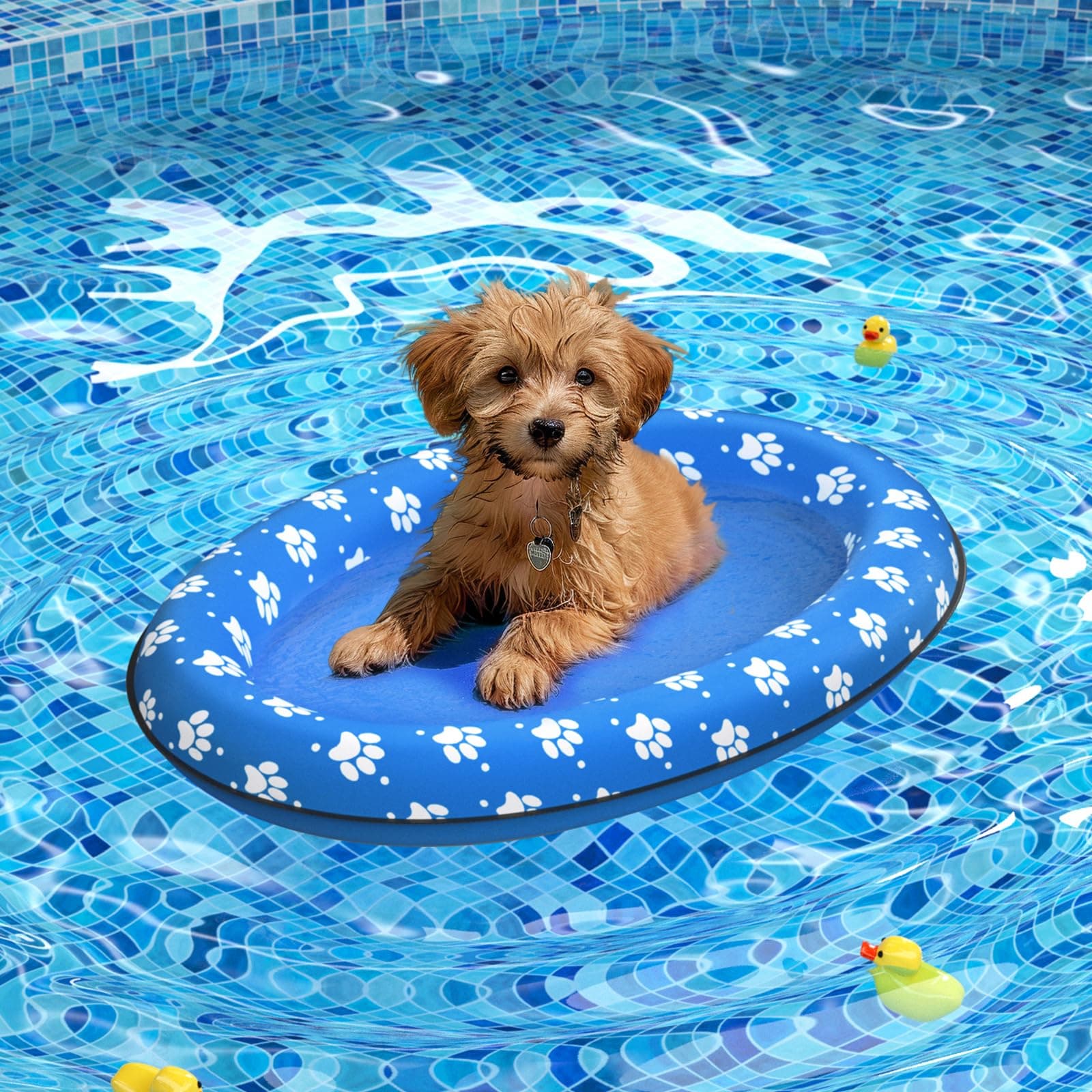 Pet Soft Dog Float Raft - Inflatable Dog Swimming Float For Summer