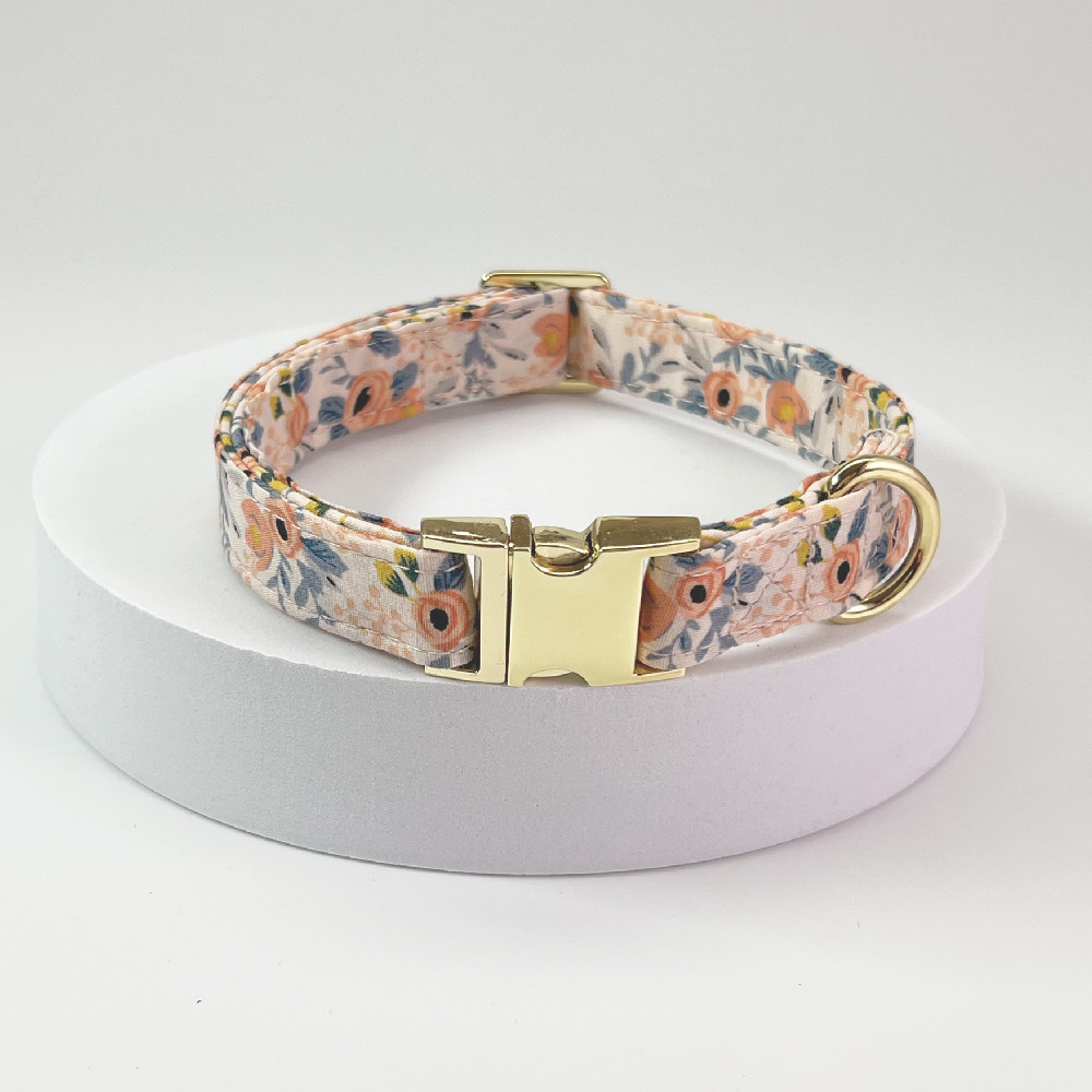 Dog Engraved Collar, Cat Neck Ring, Metal Leash With Floral Pattern, Leash For Medium And Large Dogs  Can Be Engraved