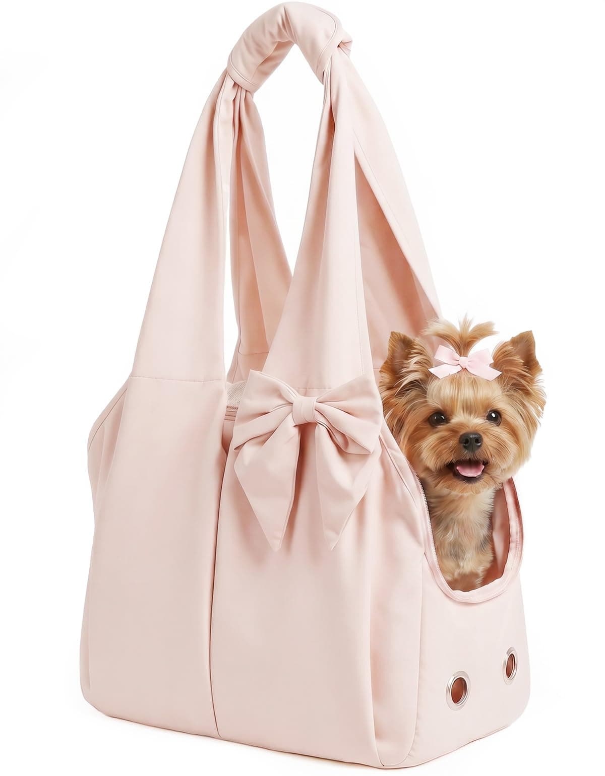 Fashion Dog Purse Carrier For Small Dogs And Cats, Soft-Sided Puppy Tote Bag Under 15 Lbs, Lightweight Pet Carrier With 4 Pockets, Smart Zipper Lock, Pet Travel Bag For Travel Outdoor