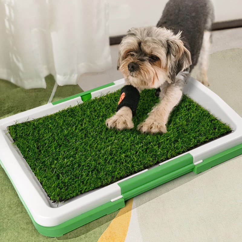 Dog Training Toilet Puppy Pee Potty Pad Splash Proof Artificial Grass Mat Tray