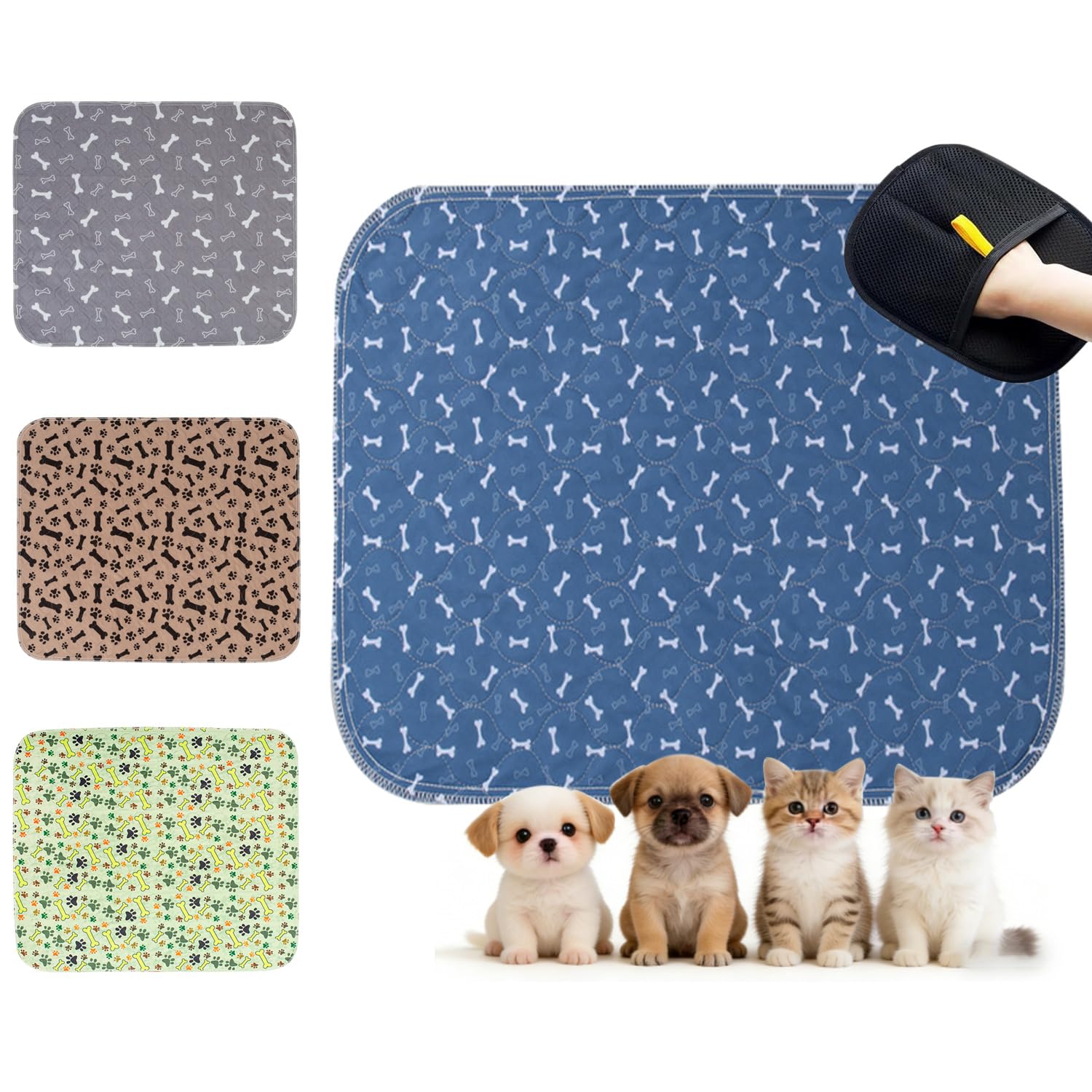 Puppy Pads , Washable Pee Pads For Dogs Potty Training, Reusable Dog Mat For Playpen, Crate, Whelping Box