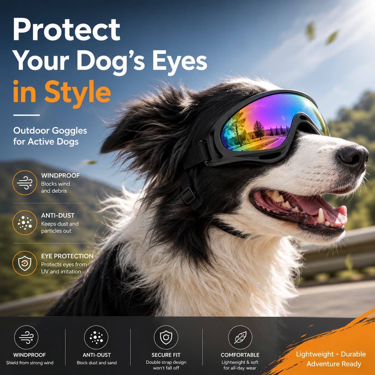 Dog Goggles For Medium & Large Dogs
