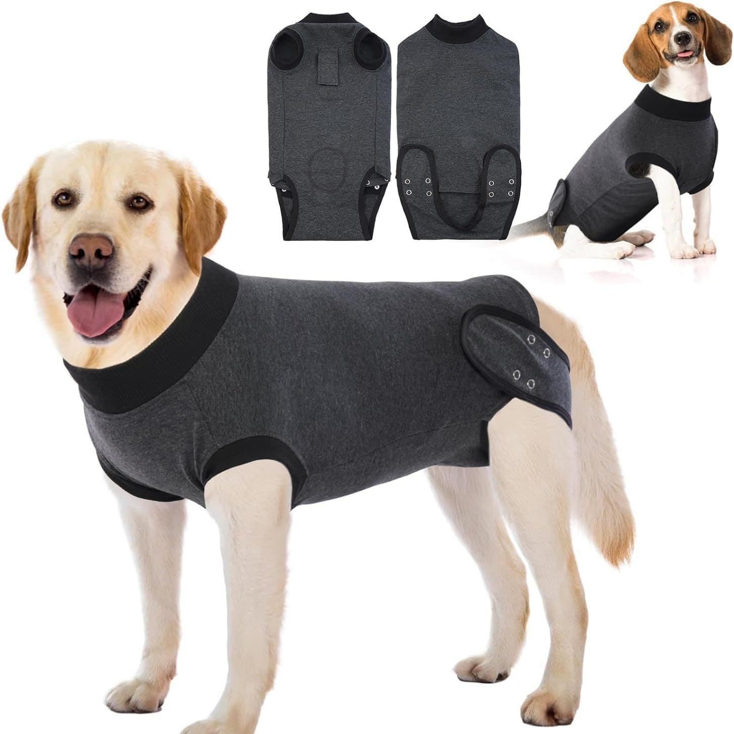 Dog Recovery Suit For Neuter Spay,Anti-Licking Dog Surgical Bodysuit  Soft Dog Recovery Onesie Protects Abdominal Wounds, Easy To Wear, Easy Potty Breaks, E-Collar Cone