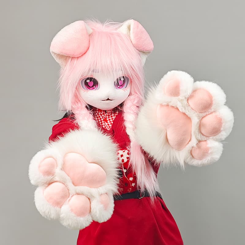 Wearing A Canine-themed Dog Head Costume