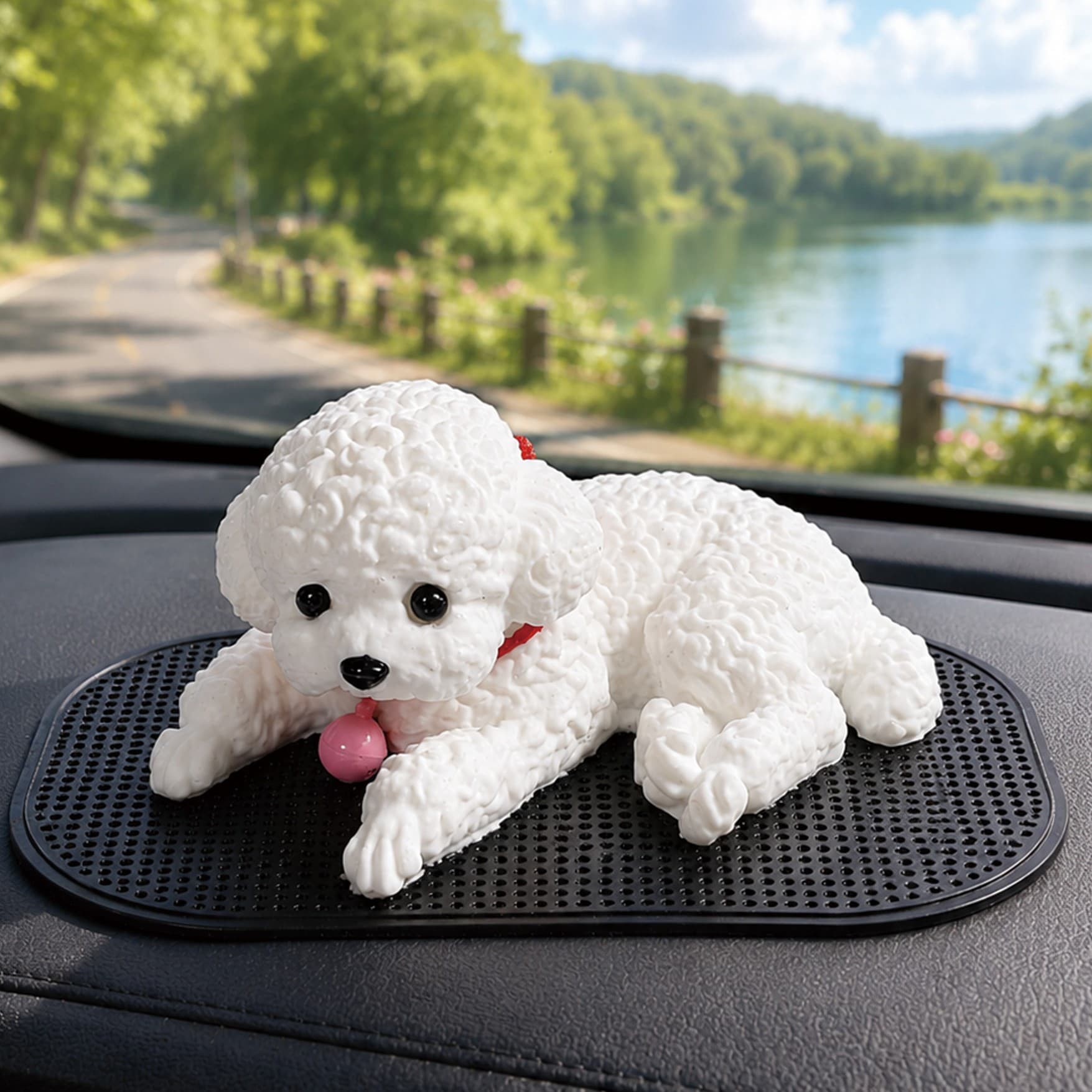 Cute Trendy Car Decoration A Bouncy Little Dog Figurine