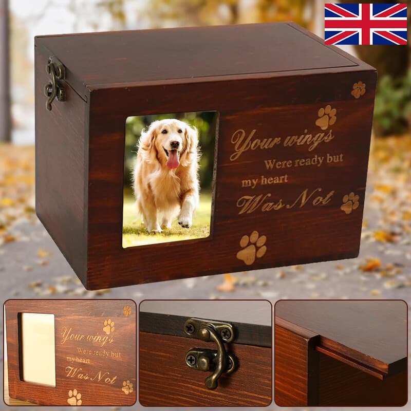 Pet Cremation Urn Ash Urns For Dogs Casket Wooden Box Commemorate Memory Box