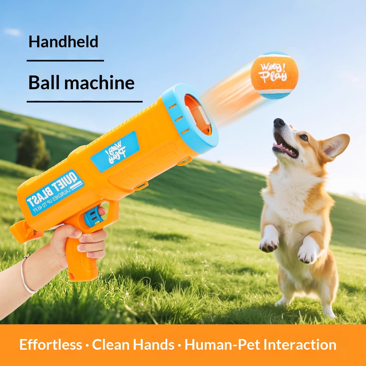 Dog Toy Ball For Entertainment Durable Chewable Tennis Ball Launcher