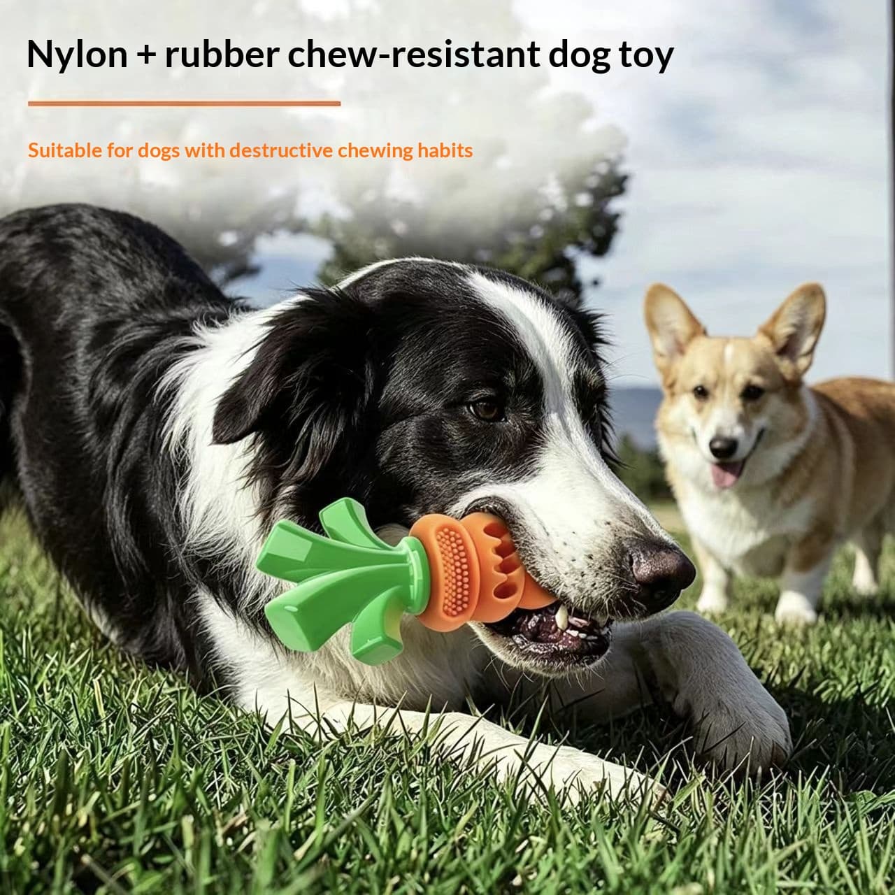 Nylon-rubber Carrot Dog Toydurable Bite-resistant And Leak-proof